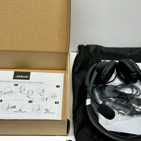 JABRA UC VOICE 550 MS DUO HEADBAND - P/N 5599-823-109 - BRAND NEW - Picture 4 of 7